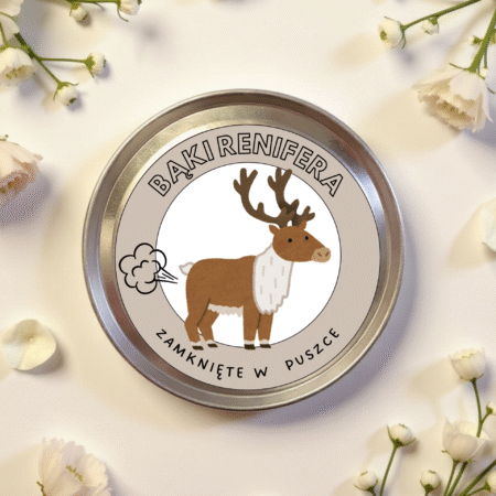 świeca w puszce Bąki Renifera