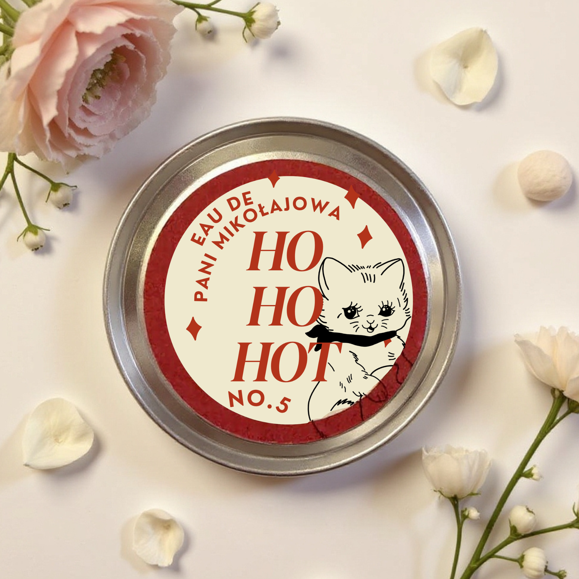 świeca w puszce HOHOHO